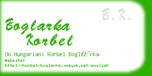 boglarka korbel business card